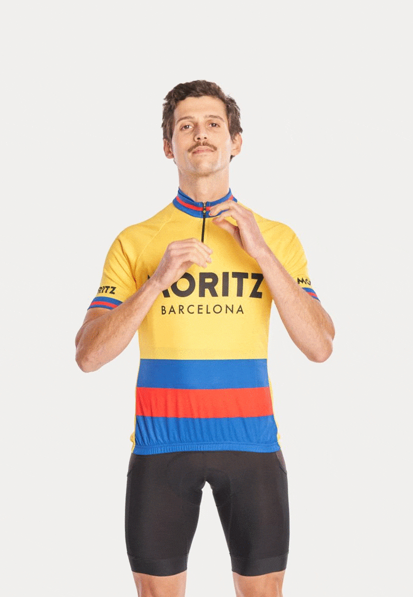 Yellow Moritz Cycling jerseys
