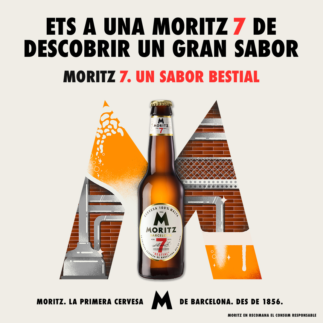 Moritz, Since first in Barcelona. beer the
